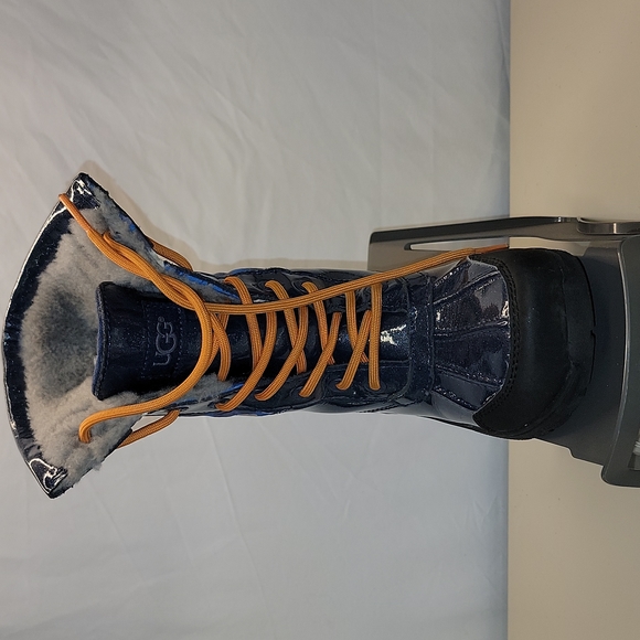 UGG Butte II Blue Sparkle Orange UGG Pure Wool Lined Waterproof Boots kids size2 - Picture 13 of 13